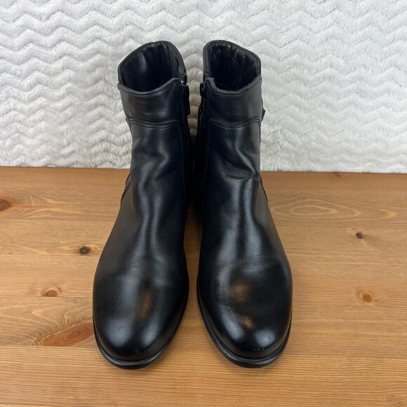 La Canadienne Womens SHARON Ankle Boots Waterproof Black Leather Size 8M - Picture 3 of 15